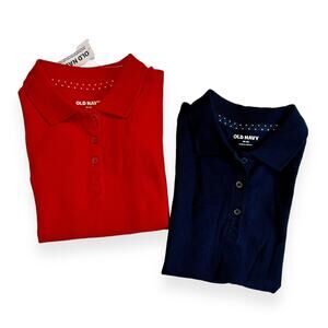 NEW Old Navy Navy & Red Polo Tops